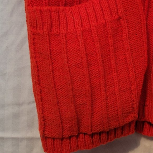 Vintage Red Pullover Sweater Collared The Broadway Size Medium Acrylic Japan - Picture 4 of 12